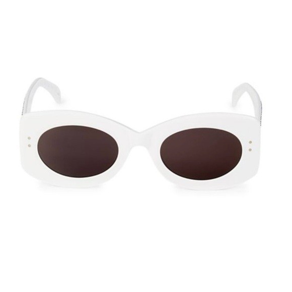 Alaia semi-cat eye white acetate sunglasses NEW main image 6